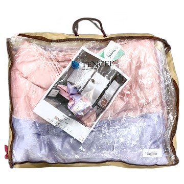 TENCEL 特大床包兩用被4件組 100%天絲  床包212 x 182cm + 鋪棉兩用被套212 x 182cm + 枕套72 x 45cm  歡笑甜  床包 + 兩用被套 + 枕套組