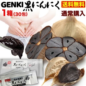 GENKI黒にんにく 1箱(5gx30包) 醗酵黒生姜 ガシュツ末 梅エキス 野菜酵素 フラクトオリゴ糖 シールド乳酸菌 黒ニンニク サプリ 健康 腸活