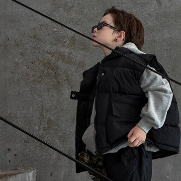 兒童立領羽絨棉馬甲2025新款加厚秋冬裝洋氣網紅同款休閑馬夾外套鑫弘-萌寶童裝