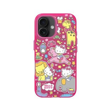 iPhone 16 Clear 粉漾桃 - 三麗鷗-Hello Kitty - 樂遊動物園