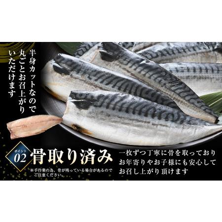 ふるさと納税  食べやすい魚！骨取り 鯖の一夜干し 約1kg（半身7切）網元漁師「福丸」厳選！ 【さかな サバ さば おかず グルメ 小分け 冷凍 個.. 福井県越前町