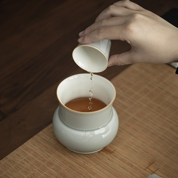 『百貨屋二號』冰灰釉有容建水日式煙灰釉家用功夫茶道配件水盂茶渣桶茶水缸茶桶