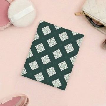 TRON 隨身摺疊鏡 中尺寸 幾何復古花磚 化妝鏡 梳妝鏡 桌面鏡子－B款斜紋3