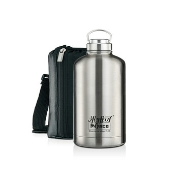 【米雅可】經典316不銹鋼廣口真空保溫瓶1800ml/2500ml銀色