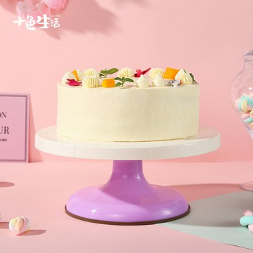 烘焙工具8 10寸蛋糕裱花轉臺塑料旋轉防滑轉盤裱花架裱花套裝家用