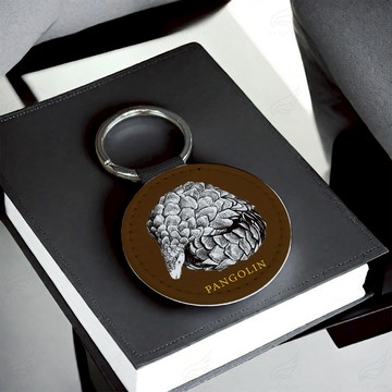 精美皮革鑰匙圈(穿山甲)鑰匙圈 皮革鑰匙圈 熱轉印 送禮小物 婚禮小物 企業送禮 紀念品