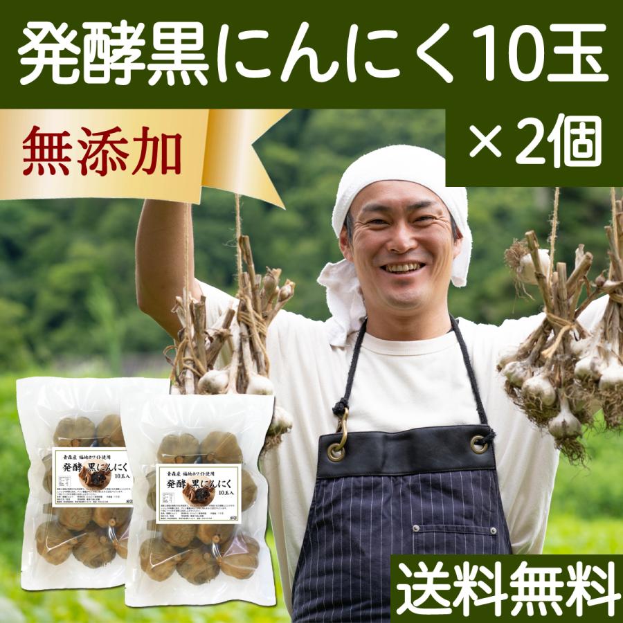 黒にんにく 10玉×2個 熟成 発酵 にんにく ガーリック 青森県産 送料無料