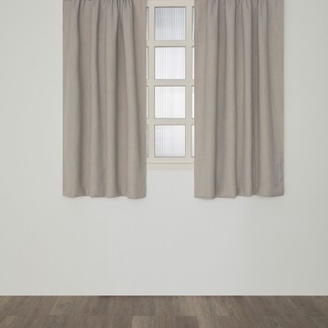 HOLA 和樂家居 查莉三明治遮光織紋落地窗簾  230 x 270 x 1cm  卵石灰