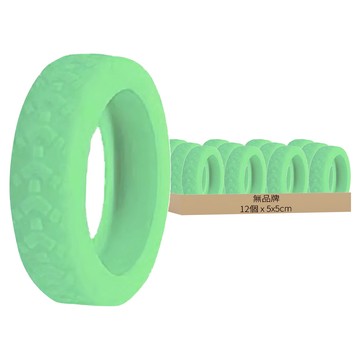 行李箱輪子保護套，矽膠材質，單入  5 x 5cm  夜光色