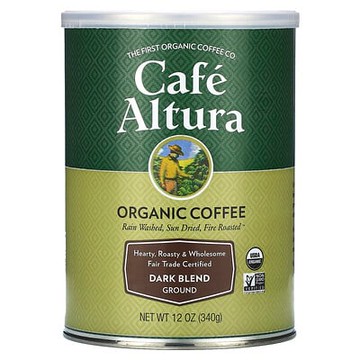 Cafe Altura, 有機咖啡，研磨，深度烘焙混合物，12 盎司（340 克）