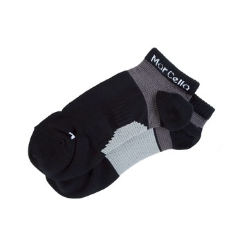 FootSpa足弓加強運動加大船襪-Y字 - 黑灰