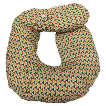 兒童座椅抱枕P型 30*50cm 棉花材質  黃色三角  1個