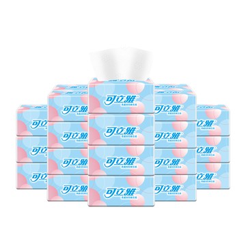 可立雅 柔感抽取衛生紙 100抽x20包x4串/箱