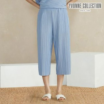 YVONNE 以旺傢飾 壓褶八分褲-淺藍（M/L）