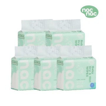 【nac nac】嬰兒柔細乾溼二用巾/紗布巾(200抽 x 5包)