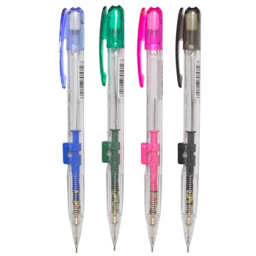 BAILE側壓自動鉛筆0.5mm 透明筆桿 輕鬆好寫顏色隨機出貨