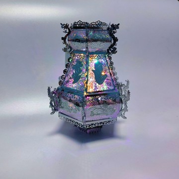 台灣出貨🔥 高難度拼圖 金屬拼圖 3D金屬立體拼圖 唐朝無骨花燈 古風創意金屬拼裝拼裝玩具3d立體解壓手作節日禮物
