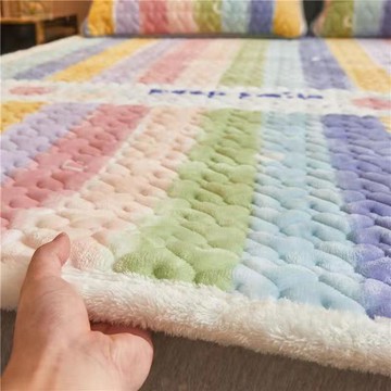 珊瑚絨床墊軟墊家用冬季牛奶絨褥子單人法蘭絨加厚毯子鋪床褥墊子