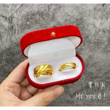 [Hi rosé!]現貨！實拍！情侶對戒 1:1金店同款、熱門款、高版本、重金打造！星辰大海戒波浪紋 螺紋 高質感鍍砂金