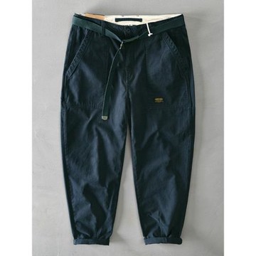 home daily  純棉休閑褲男秋冬純色寬松直筒阿美咔嘰男士工裝長褲