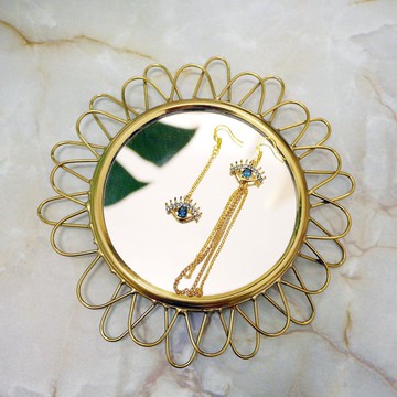 戀人之眼 藍眼珠不對稱 耳墜