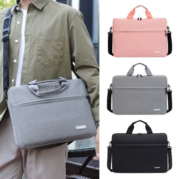 特賣🎀新款筆記本電腦包12/13寸手提包14/15.6寸單肩斜挎包平闆收納背包時尚休閒大口袋斜挎包 工裝斜背包 外出便攜