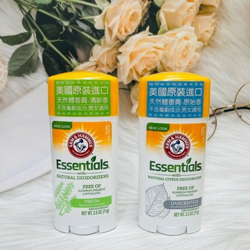 美國 Arm & Hammer 鐵鎚牌 小蘇打天然體香膏71g 原味無香/清新香味｜全店$299 全家取貨免運｜領券9折｜APP下單最高再賺22%點數⚡