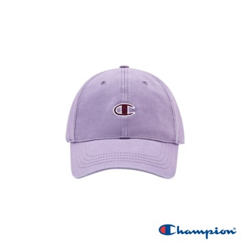 Champion 官方直營-中性款 小C刺繡棒球帽(深紫)