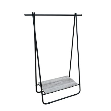 【拜爾家居】A字秒收吊衣架-淬鍊黑 台灣製造  可折疊收納吊衣架 擺攤衣架