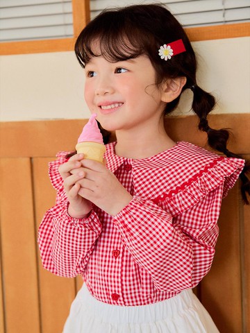 Luna Gingham Check Blouse