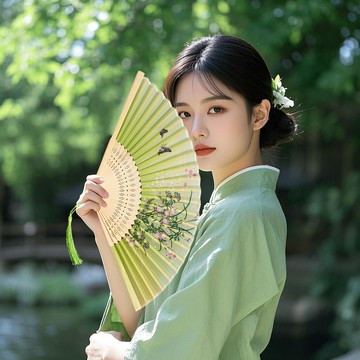 『百貨屋二號』古風扇子折扇中國風漢服男女旗袍舞蹈跳舞兒童學生夏日隨身折疊扇