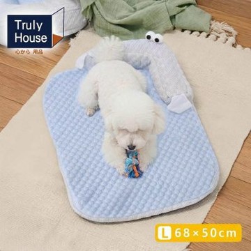 Truly House 冰涼寵物睡窩 靠枕PRO款 L號68x50cm 豆豆墊 涼感床 寵物涼墊