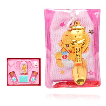 【童樂繪金飾】珍藏幸福-永保安康 黃金金湯匙 初見之喜禮盒