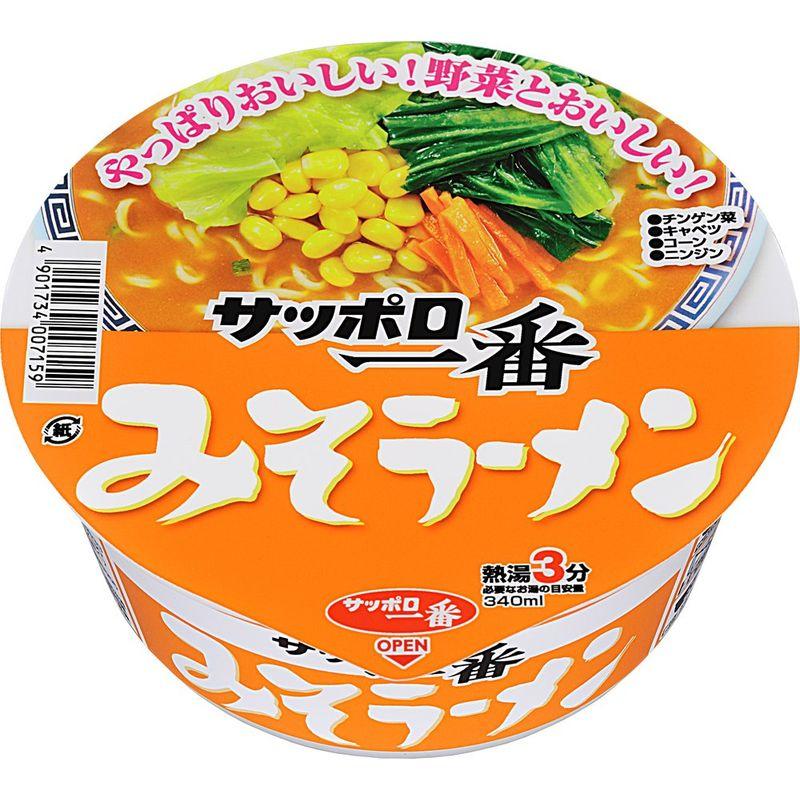 サッポロ一番 みそラーメンどんぶり 81g×12個