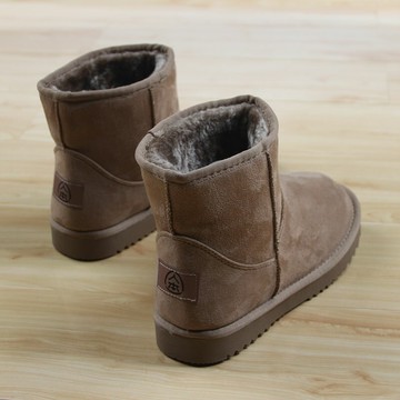 人本雪地靴女2020冬款高幫加絨保暖棉靴百搭套筒短靴學生棉鞋