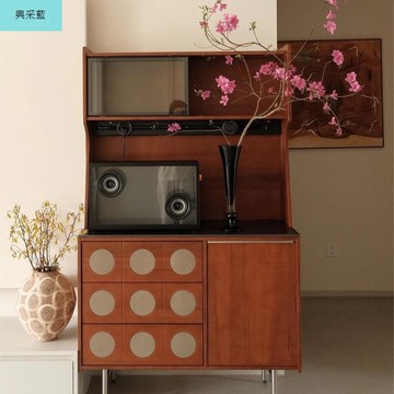 免運/公司貨 餐邊櫃 原木餐邊櫃 興采藍餐邊柜儲物柜立柜小戶型茶水柜咖啡邊柜斗柜簡約實木防塵柜 可開發票 全館五折 工廠現貨直銷 新品特價 z10302