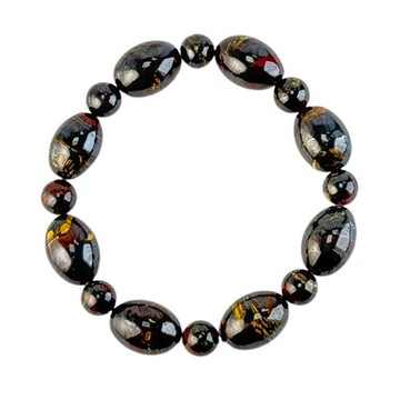 【喨喨飾品】設計款鐵虎眼石(罕見品) 避邪招財手鍊  A833