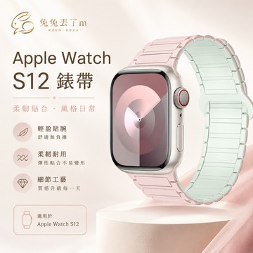 二代三株 硅膠磁吸款 適用 Apple Watch 11 10 S9 S8 S7 6  SE3 42mm 46mm 錶帶