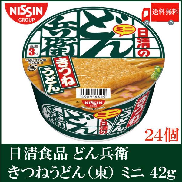 日清食品 日清 どん兵衛 きつねうどん ミニ (東) 42g ×24個 (12個入×2ケース) 送料無料