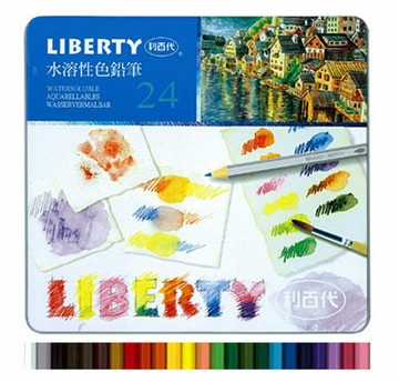 利百代 水溶性 CC-861ZM 色鉛筆 24色/鐵盒【APP滿額下單4%點數(單一帳號最高1000點)】7/31止