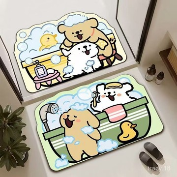 🔥桃園48H🔥【買一送一】水晶絨地墊 吸水浴室腳墊 防滑墊 吸水地墊 大門地墊 腳踏墊 浴室地墊 防滑地墊 水晶絨地墊