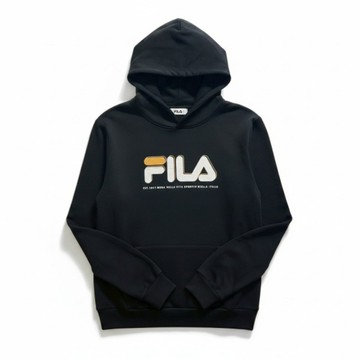 FILA 帽T 黑 LOGO 長袖 連帽 上衣 男 1TEW7008BK