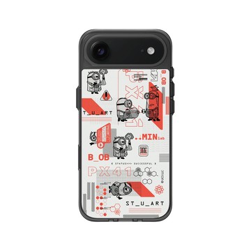 iPhone Air Clear (相機按鈕) 酷墨灰 - Minions - 小小兵 - 紅色科學