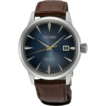 SEIKO 精工錶 Presage調酒師41小時動力儲存機械錶 4R35-01T0U(SRPK15J1)-40mm-藍面皮革【刷卡回饋 分期0利率】【APP下單點數13倍送】