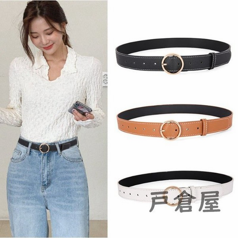 レディースベルト 細ベルト エナメルベルト ベルト レディース サークル ゴールドバックル レザーベルト リングバックル ベルト 丸バックル サークルバックル 通販 Lineポイント最大0 5 Get Lineショッピング