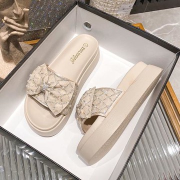 厚底法式一字拖鞋女外穿ins潮2025年新款夏季網紅超火大碼鞋41-43