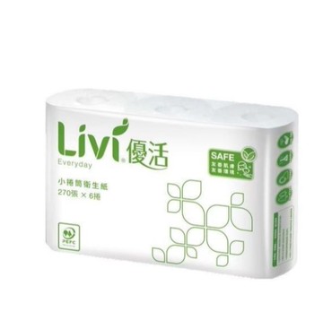 優活Livi小捲衛生紙 270節*60捲