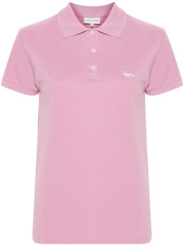 Maison Kitsuné - Baby Fox patch polo shirt - women - Cotton - XS - Pink