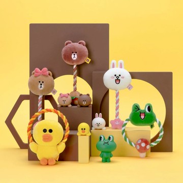 【LINE FRIENDS】經典系列寵物繩結發聲玩具_共5款 ｜寵物玩具 狗玩具 貓玩具 授權商品