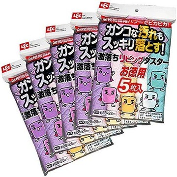 【領券滿額折100】 日本【LEC】激落君超極細纖維多用途抹布(5枚入)